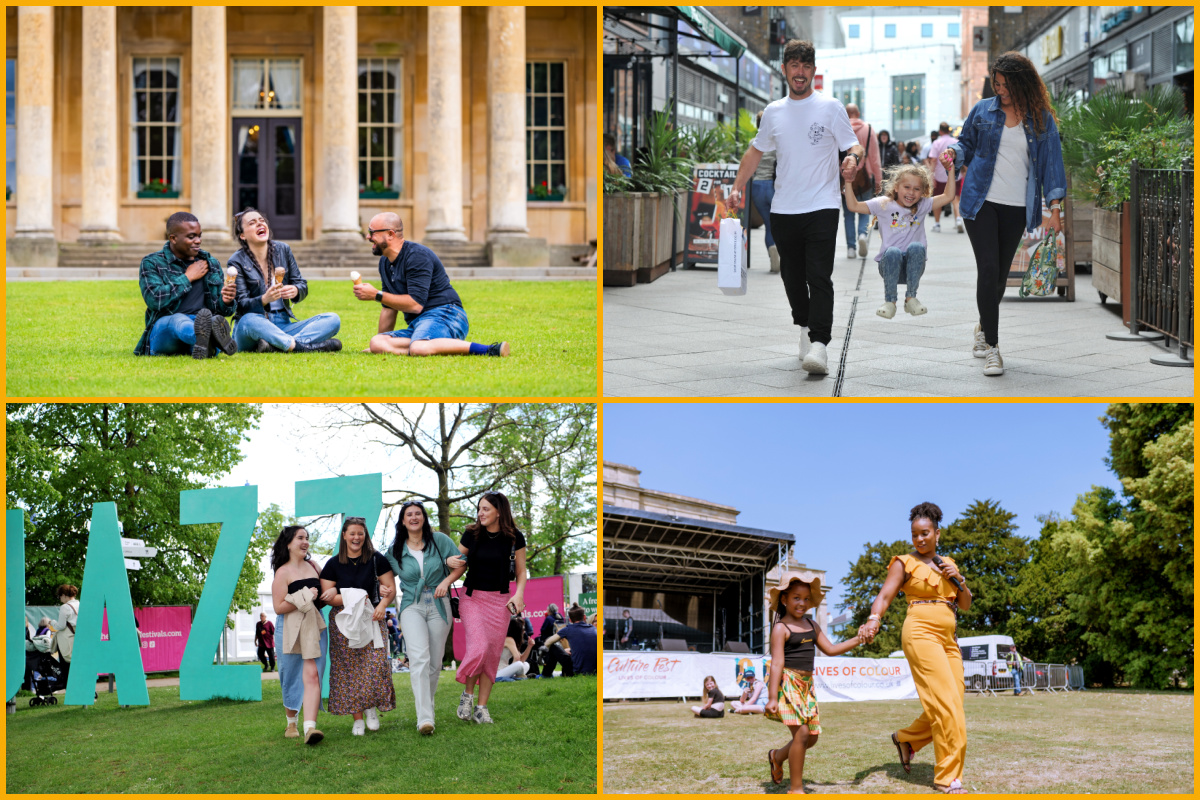 A collage of families and friends enjoying life in Cheltenham